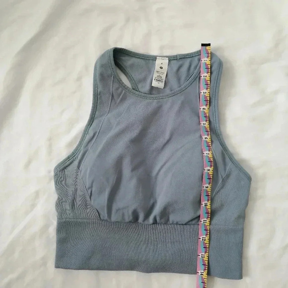 Lululemon Ebb to Train Bra Medium Support C/D Cup in Chambray Blue 4 - Picture 13 of 16